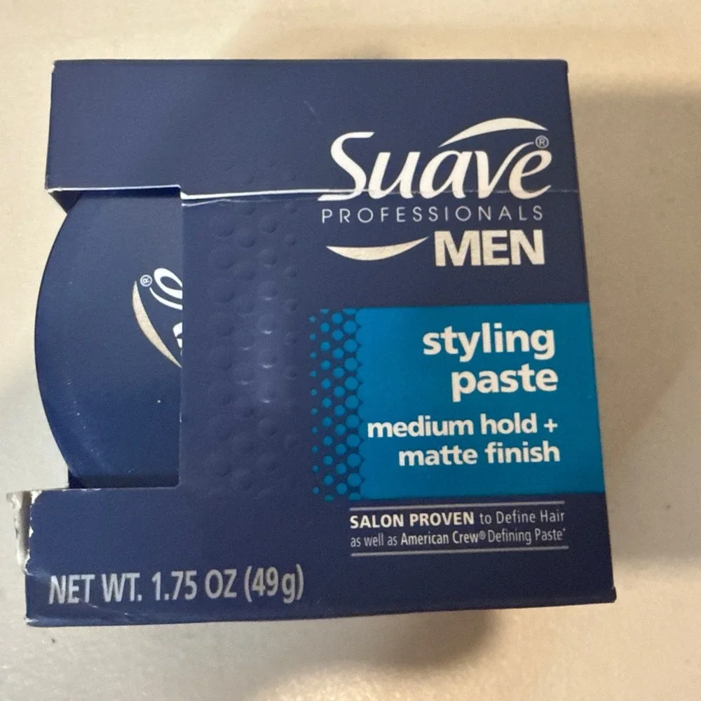 Suave Professionals Men's Hair Styling Paste Medium Hold Matte Finish 1.75 oz